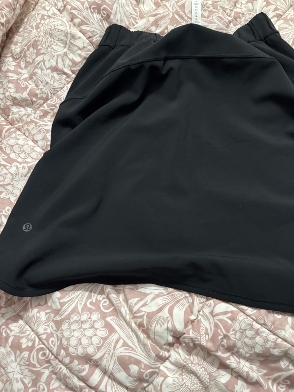 lululemon athletica Black Mini Skirt with Subtle Logo